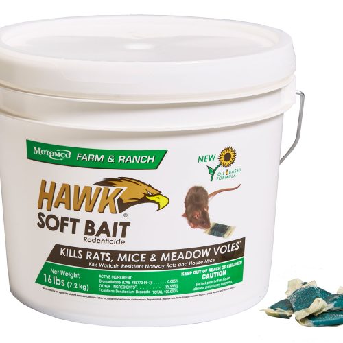 Bucket of Hawk Soft Bait rodenticide